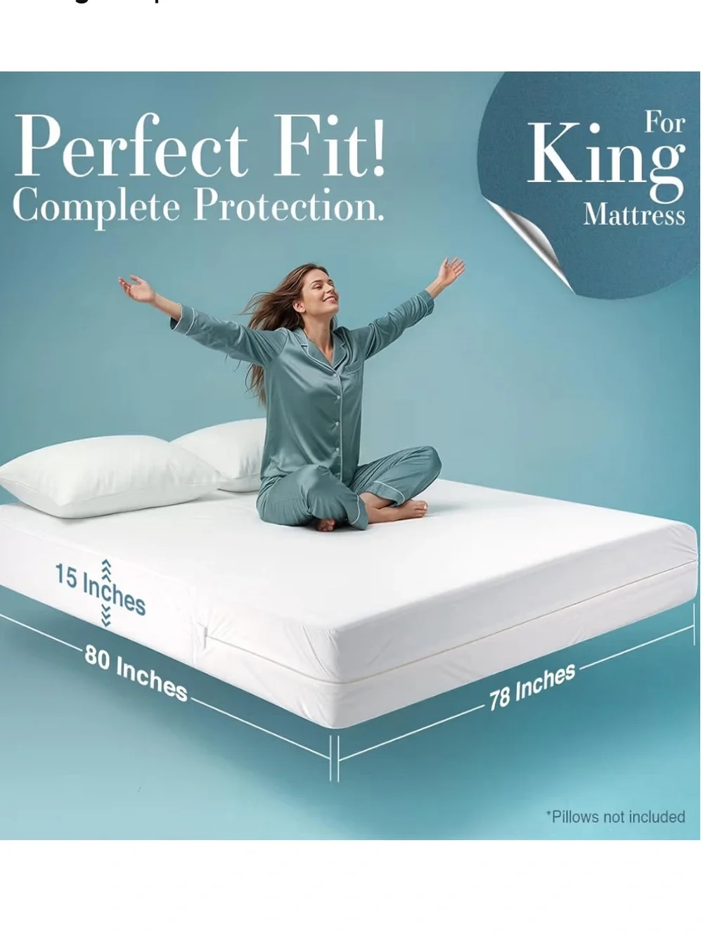 4 pack White Waterproof Zippered Mattress Encasement